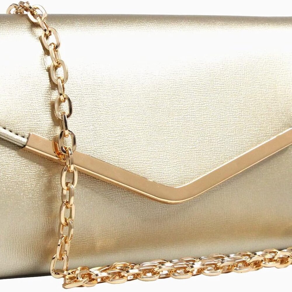 Multi-Functional Gold Clutch - Compact Evening Pu… - image 3